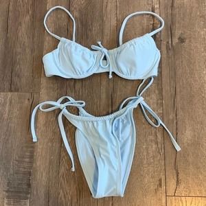 Xhiliration Blue Balconette Bikini